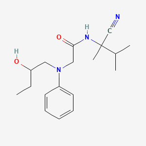 molecular formula C18H27N3O2 B2360470 N-(1-cyano-1,2-dimethylpropyl)-2-[(2-hydroxybutyl)(phenyl)amino]acetamide CAS No. 1252495-74-1
