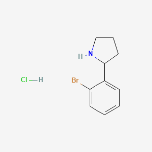 molecular formula C10H13BrClN B2360473 2-(2-Bromophenyl)pyrrolidine hydrochloride CAS No. 1197232-93-1; 129540-24-5