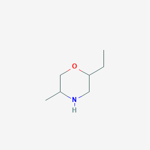 molecular formula C7H15NO B2360497 2-Ethyl-5-methylmorpholine CAS No. 858453-47-1