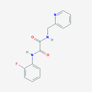 molecular formula C14H12FN3O2 B2360526 N'-(2-fluorophenyl)-N-(pyridin-2-ylmethyl)oxamide CAS No. 351897-95-5