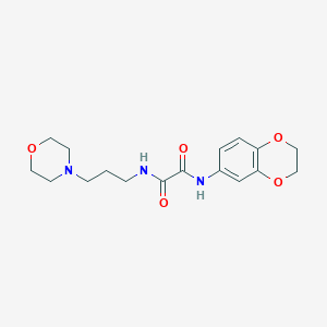 molecular formula C17H23N3O5 B2360529 N1-(2,3-dihydrobenzo[b][1,4]dioxin-6-yl)-N2-(3-morpholinopropyl)oxalamide CAS No. 900000-93-3