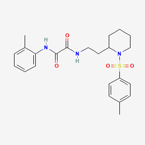 molecular formula C23H29N3O4S B2360548 N1-(o-tolyl)-N2-(2-(1-tosylpiperidin-2-yl)ethyl)oxalamide CAS No. 898368-62-2