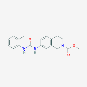 molecular formula C19H21N3O3 B2360617 methyl 7-(3-(o-tolyl)ureido)-3,4-dihydroisoquinoline-2(1H)-carboxylate CAS No. 1448125-30-1