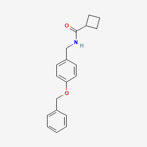 molecular formula C19H21NO2 B2360659 N-(4-(benzyloxy)benzyl)cyclobutanecarboxamide CAS No. 1203234-34-7