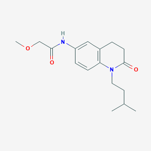 molecular formula C17H24N2O3 B2360701 N-(1-isopentyl-2-oxo-1,2,3,4-tetrahydroquinolin-6-yl)-2-methoxyacetamide CAS No. 946372-44-7