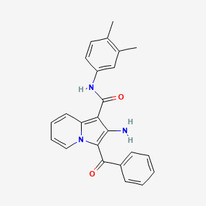 molecular formula C24H21N3O2 B2360718 2-amino-3-benzoyl-N-(3,4-dimethylphenyl)indolizine-1-carboxamide CAS No. 898453-00-4