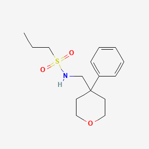 molecular formula C15H23NO3S B2360719 N-[(4-phenyloxan-4-yl)methyl]propane-1-sulfonamide CAS No. 1207018-36-7