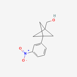 molecular formula C12H13NO3 B2360776 [3-(3-Nitrophenyl)-1-bicyclo[1.1.1]pentanyl]methanol CAS No. 2287284-00-6