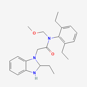 molecular formula C23H31N3O2 B2360801 N-(2,6-diethylphenyl)-2-(2-ethyl-2,3-dihydro-1H-benzo[d]imidazol-1-yl)-N-(methoxymethyl)acetamide CAS No. 864923-42-2