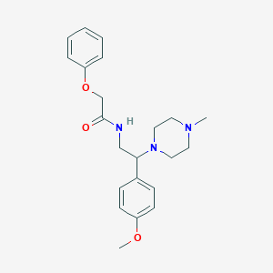 molecular formula C22H29N3O3 B2360806 N-[2-(4-methoxyphenyl)-2-(4-methylpiperazin-1-yl)ethyl]-2-phenoxyacetamide CAS No. 898414-27-2