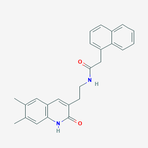 molecular formula C25H24N2O2 B2360812 N-[2-(6,7-dimethyl-2-oxo-1H-quinolin-3-yl)ethyl]-2-naphthalen-1-ylacetamide CAS No. 851402-96-5