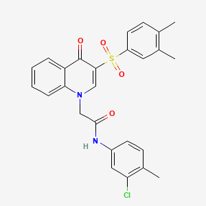 molecular formula C26H23ClN2O4S B2360814 N-(3-chloro-4-methylphenyl)-2-(3-((3,4-dimethylphenyl)sulfonyl)-4-oxoquinolin-1(4H)-yl)acetamide CAS No. 902278-89-1