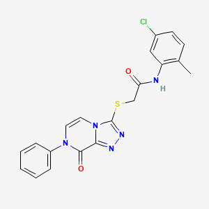 molecular formula C20H16ClN5O2S B2360836 N-(5-chloro-2-methylphenyl)-2-({8-oxo-7-phenyl-7H,8H-[1,2,4]triazolo[4,3-a]pyrazin-3-yl}sulfanyl)acetamide CAS No. 1242884-96-3