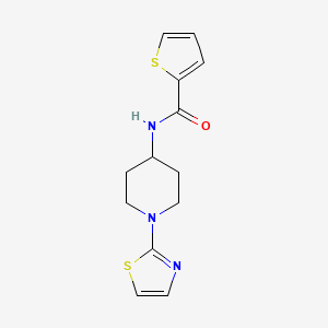 molecular formula C13H15N3OS2 B2360838 N-[1-(1,3-THIAZOL-2-YL)PIPERIDIN-4-YL]THIOPHENE-2-CARBOXAMIDE CAS No. 1448047-61-7