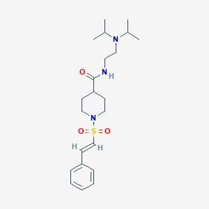 molecular formula C22H35N3O3S B2360839 N-[2-[di(propan-2-yl)amino]ethyl]-1-[(E)-2-phenylethenyl]sulfonylpiperidine-4-carboxamide CAS No. 1097469-06-1