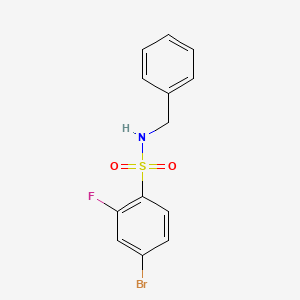molecular formula C13H11BrFNO2S B2360959 N-benzyl-4-bromo-2-fluorobenzenesulfonamide CAS No. 1254208-10-0