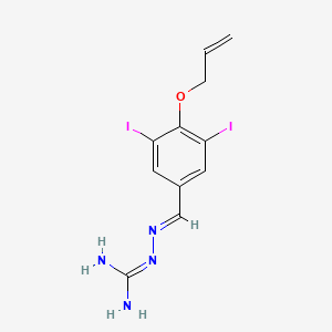 B2361002 (2E)-2-[3,5-diiodo-4-(prop-2-en-1-yloxy)benzylidene]hydrazinecarboximidamide CAS No. 725276-65-3