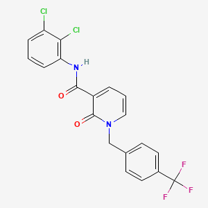 molecular formula C20H13Cl2F3N2O2 B2361097 N-(2,3-Dichlorophenyl)-2-oxo-1-(4-(trifluoromethyl)benzyl)-1,2-dihydro-3-pyridinecarboxamide CAS No. 338977-45-0
