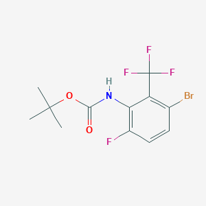 molecular formula C12H12BrF4NO2 B2361120 tert-Butyl (3-bromo-6-fluoro-2-(trifluoromethyl)phenyl)carbamate CAS No. 2126162-32-9