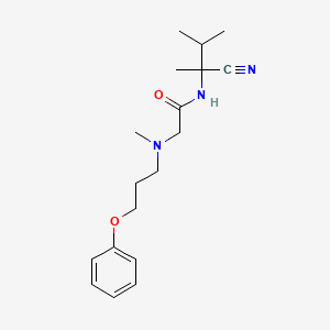 molecular formula C18H27N3O2 B2361124 N-(1-cyano-1,2-dimethylpropyl)-2-[methyl(3-phenoxypropyl)amino]acetamide CAS No. 1209802-46-9