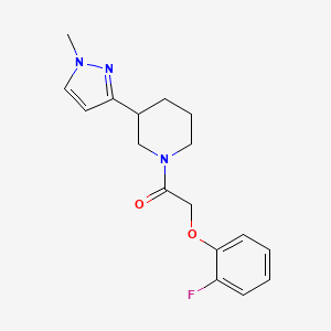 2-(2-fluorophenoxy)-1-(3-(1-methyl-1H-pyrazol-3-yl)piperidin-1-yl)ethanone