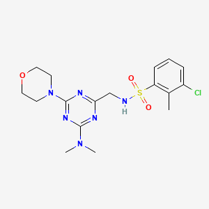 3-chloro-N-((4-(dimethylamino)-6-morpholino-1,3,5-triazin-2-yl)methyl)-2-methylbenzenesulfonamide