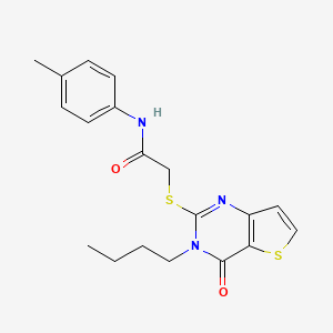 2-[(3-butyl-4-oxo-3,4-dihydrothieno[3,2-d]pyrimidin-2-yl)sulfanyl]-N-(4-methylphenyl)acetamide