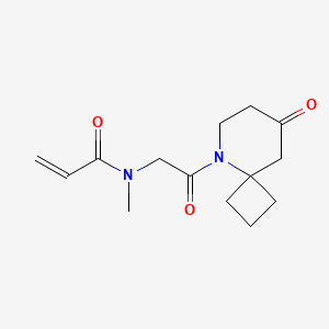 N-Methyl-N-[2-oxo-2-(8-oxo-5-azaspiro[3.5]nonan-5-yl)ethyl]prop-2-enamide