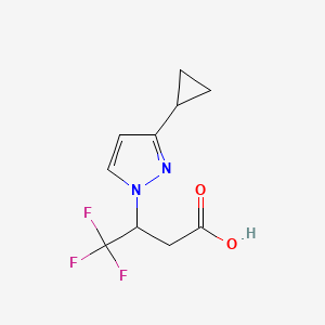 3-(3-Cyclopropylpyrazol-1-yl)-4,4,4-trifluorobutanoic acid