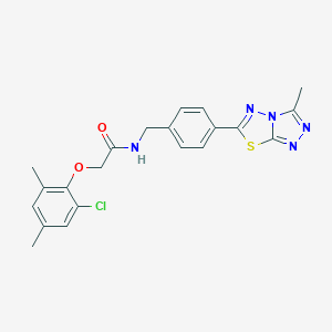 molecular formula C21H20ClN5O2S B236116 2-(2-chloro-4,6-dimethylphenoxy)-N-[4-(3-methyl[1,2,4]triazolo[3,4-b][1,3,4]thiadiazol-6-yl)benzyl]acetamide 