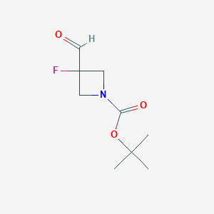 molecular formula C9H14FNO3 B2361191 1-Boc-3-fluoroazetidine-3-carbaldehyde CAS No. 1374658-52-2