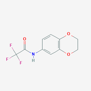 molecular formula C10H8F3NO3 B2361194 N-(2,3-Dihydrobenzo[b][1,4]dioxin-6-yl)-2,2,2-trifluoroacetamide CAS No. 256411-48-0