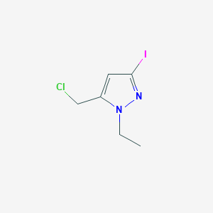 molecular formula C6H8ClIN2 B2361202 5-(Chloromethyl)-1-ethyl-3-iodopyrazole CAS No. 2226182-73-4