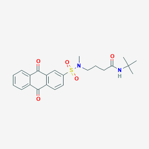 molecular formula C23H26N2O5S B2361253 N-(tert-butyl)-4-(N-methyl-9,10-dioxo-9,10-dihydroanthracene-2-sulfonamido)butanamide CAS No. 941900-54-5