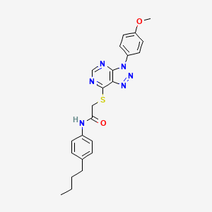 molecular formula C23H24N6O2S B2361274 N-(4-butylphenyl)-2-((3-(4-methoxyphenyl)-3H-[1,2,3]triazolo[4,5-d]pyrimidin-7-yl)thio)acetamide CAS No. 863500-29-2