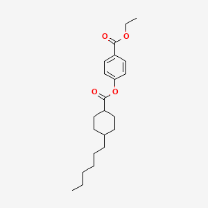 molecular formula C22H32O4 B2361279 Ethyl 4-(4-hexylcyclohexanecarbonyl)oxybenzoate CAS No. 312733-74-7