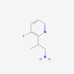 molecular formula C8H11FN2 B2361298 2-(3-Fluoropyridin-2-yl)propan-1-amine CAS No. 2172063-69-1