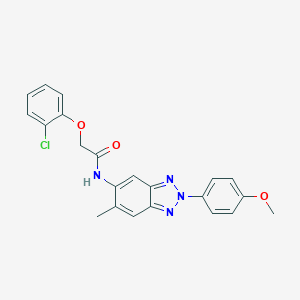 molecular formula C22H19ClN4O3 B236130 2-(2-chlorophenoxy)-N-[2-(4-methoxyphenyl)-6-methyl-2H-benzotriazol-5-yl]acetamide 