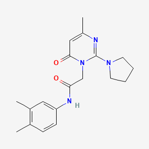 molecular formula C19H24N4O2 B2361323 N-(3,4-dimethylphenyl)-2-(4-methyl-6-oxo-2-pyrrolidin-1-ylpyrimidin-1(6H)-yl)acetamide CAS No. 1251604-76-8