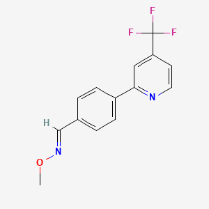 molecular formula C14H11F3N2O B2361326 (E)-methoxy({4-[4-(trifluoromethyl)pyridin-2-yl]phenyl}methylidene)amine CAS No. 1092343-99-1