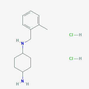 molecular formula C14H24Cl2N2 B2361356 (1R*,4R*)-N1-(2-Methylbenzyl)cyclohexane-1,4-diamine dihydrochloride CAS No. 1286273-48-0