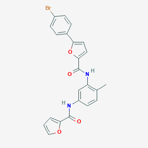 molecular formula C23H17BrN2O4 B236136 5-(4-bromophenyl)-N-[5-(2-furoylamino)-2-methylphenyl]-2-furamide 