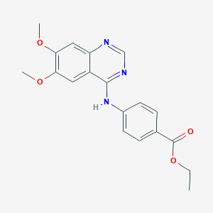 molecular formula C19H19N3O4 B2361362 Ethyl 4-[(6,7-dimethoxyquinazolin-4-yl)amino]benzoate CAS No. 655248-76-3