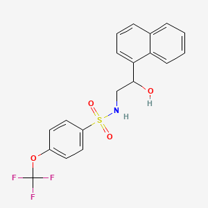molecular formula C19H16F3NO4S B2361363 N-(2-hydroxy-2-(naphthalen-1-yl)ethyl)-4-(trifluoromethoxy)benzenesulfonamide CAS No. 1351649-06-3