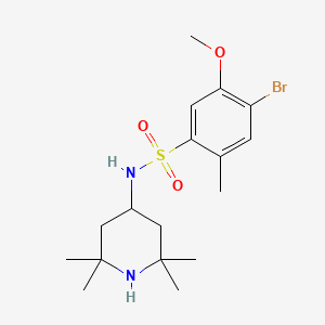 molecular formula C17H27BrN2O3S B2361369 4-bromo-5-methoxy-2-methyl-N-(2,2,6,6-tetramethylpiperidin-4-yl)benzenesulfonamide CAS No. 898647-24-0
