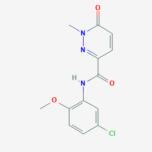 molecular formula C13H12ClN3O3 B2361410 N-(5-chloro-2-methoxyphenyl)-1-methyl-6-oxo-1,6-dihydropyridazine-3-carboxamide CAS No. 1040662-12-1
