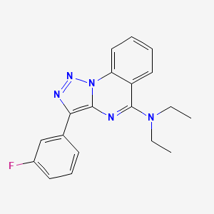 molecular formula C19H18FN5 B2361412 N,N-diethyl-3-(3-fluorophenyl)-[1,2,3]triazolo[1,5-a]quinazolin-5-amine CAS No. 866847-07-6