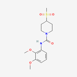 molecular formula C15H22N2O5S B2361415 N-(2,3-dimethoxyphenyl)-4-(methylsulfonyl)piperidine-1-carboxamide CAS No. 1448031-44-4