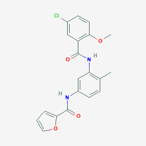 N-{3-[(5-chloro-2-methoxybenzoyl)amino]-4-methylphenyl}-2-furamide