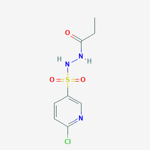 molecular formula C8H10ClN3O3S B2361514 N'-[(6-chloropyridin-3-yl)sulfonyl]propanehydrazide CAS No. 1444121-07-6